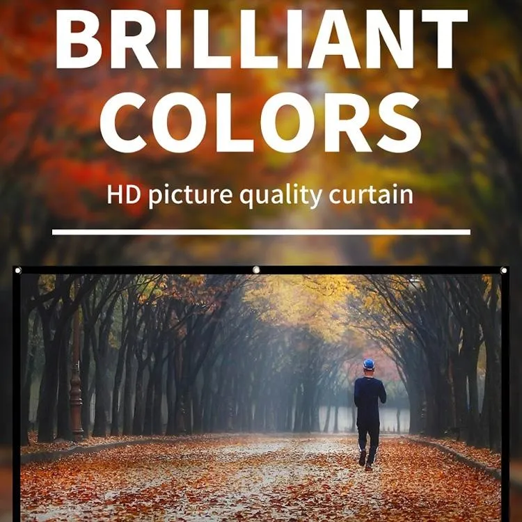 100 4 3 Projector Film Curtain - 205x148cm Thin & Foldable