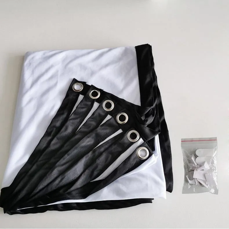 120 16 9 Projector Film Curtain - Thin Polyester Folding 265x150cm