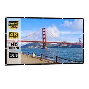 120 16 9 Projector Film Curtain - Thin Polyester Folding 265x150cm