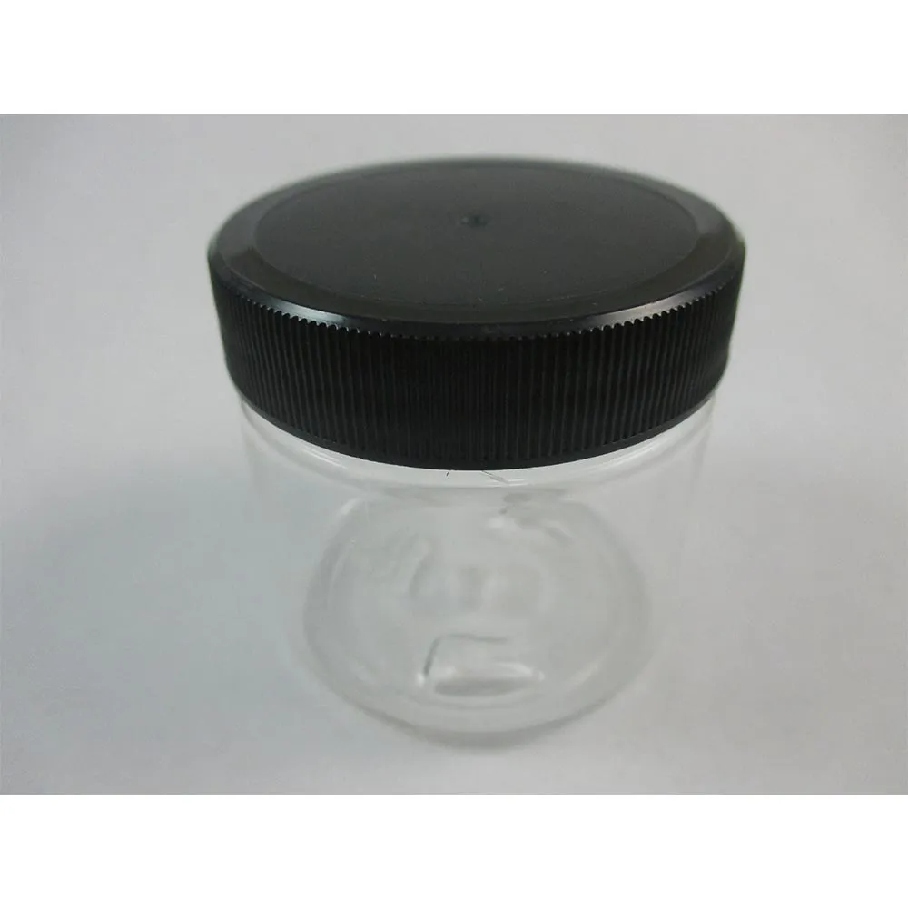6 PET Plastic 2 Oz Empty Clear Containers Cosmetic Jars Cap Creams Makeup Travel