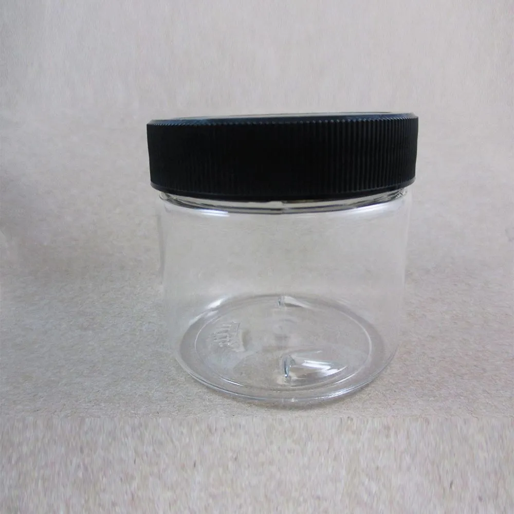 6 PET Plastic 2 Oz Empty Clear Containers Cosmetic Jars Cap Creams Makeup Travel