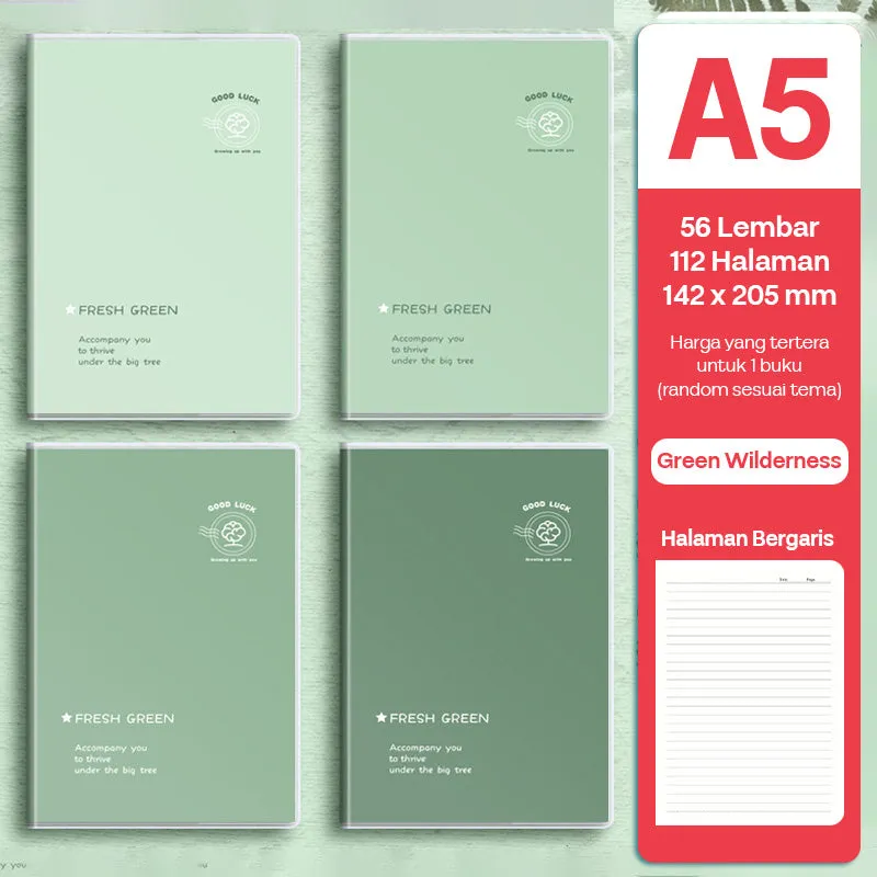 Buku Notebook A5 Sampul Eva Waterproof Tebal Halaman Bergaris SBRA556