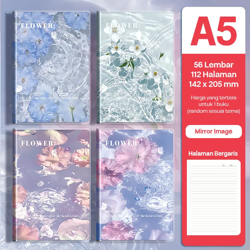 Buku Notebook A5 Sampul Eva Waterproof Tebal Halaman Bergaris SBRA556
