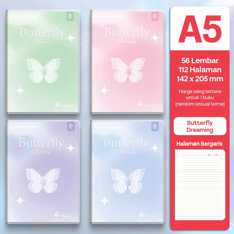 Buku Notebook A5 Sampul Eva Waterproof Tebal Halaman Bergaris SBRA556