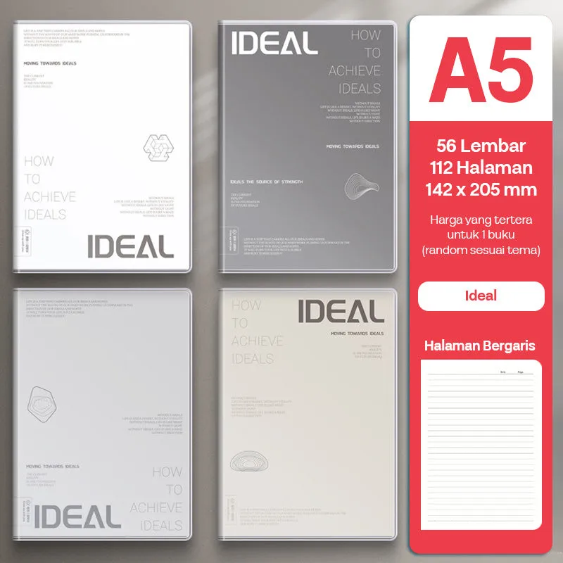 Buku Notebook A5 Sampul Eva Waterproof Tebal Halaman Bergaris SBRA556