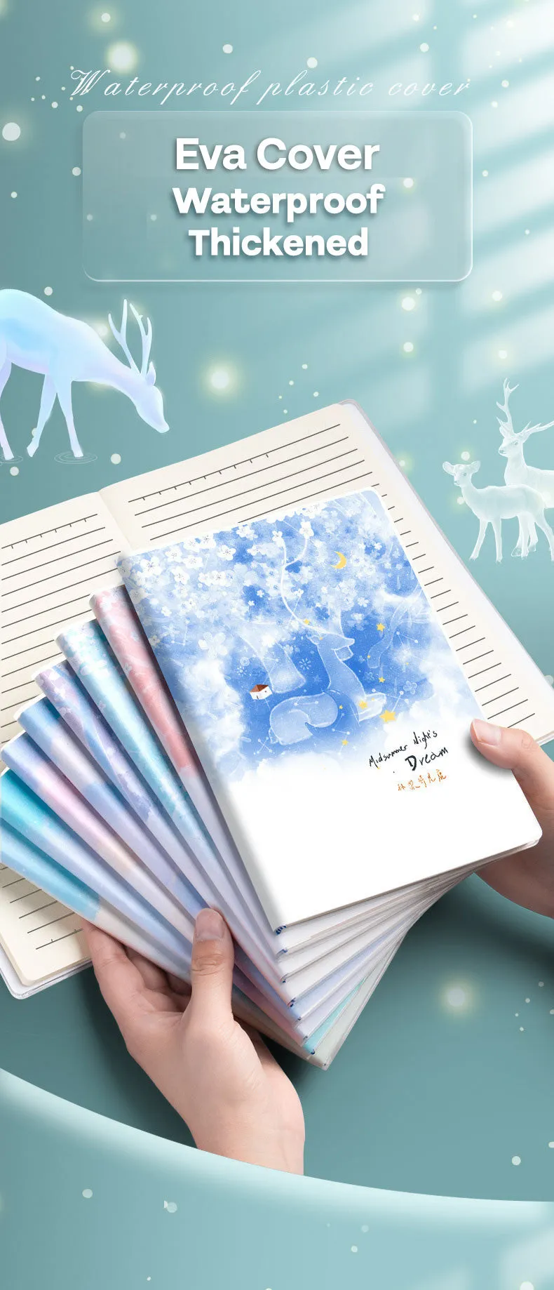 Buku Notebook A5 Sampul Eva Waterproof Tebal Halaman Bergaris SBRA556