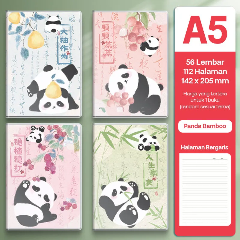 Buku Notebook A5 Sampul Eva Waterproof Tebal Halaman Bergaris SBRA556