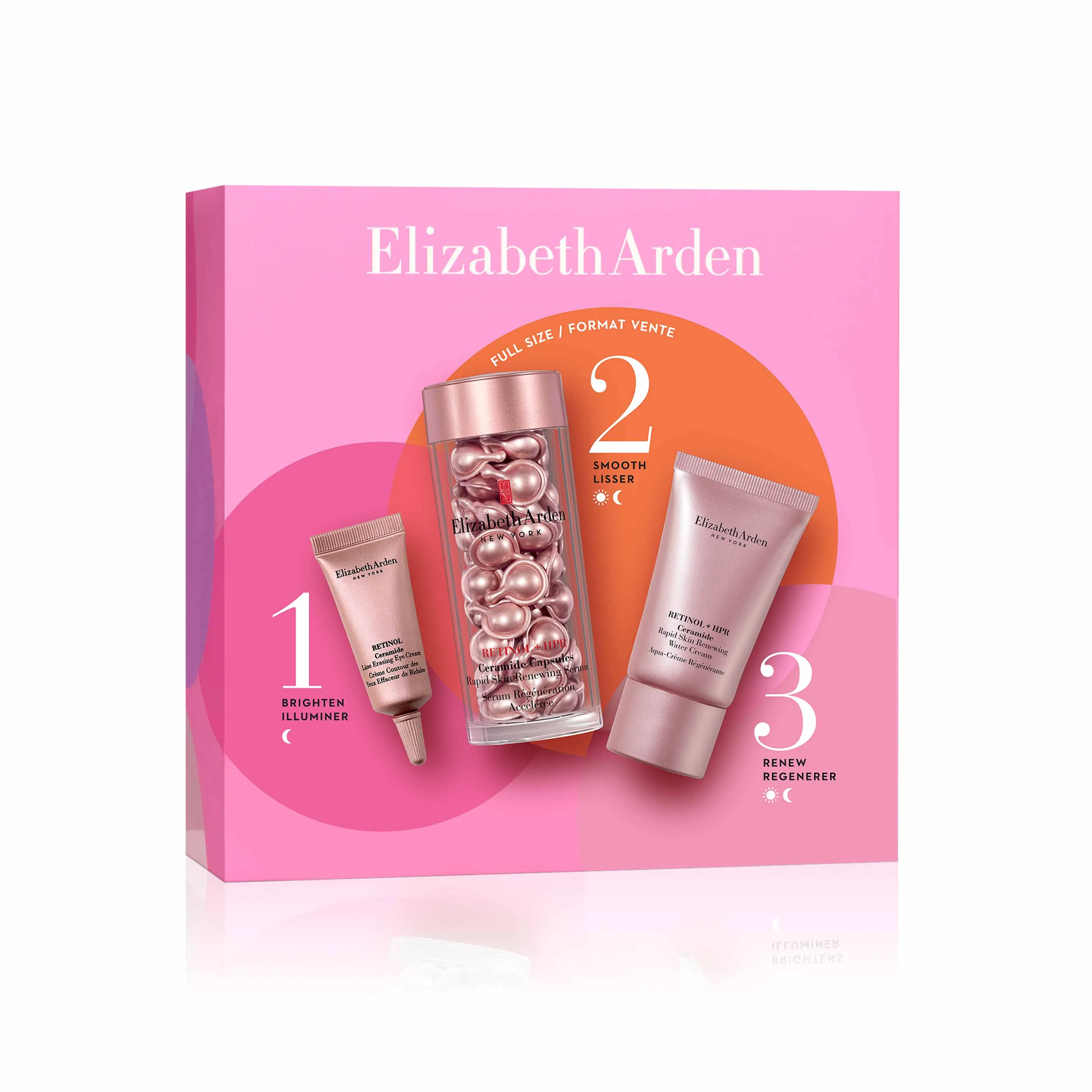 Coffret Rétinol   HPR Ceramide 60 Capsules, Aqua-Crème Régénérante, Anti-âge