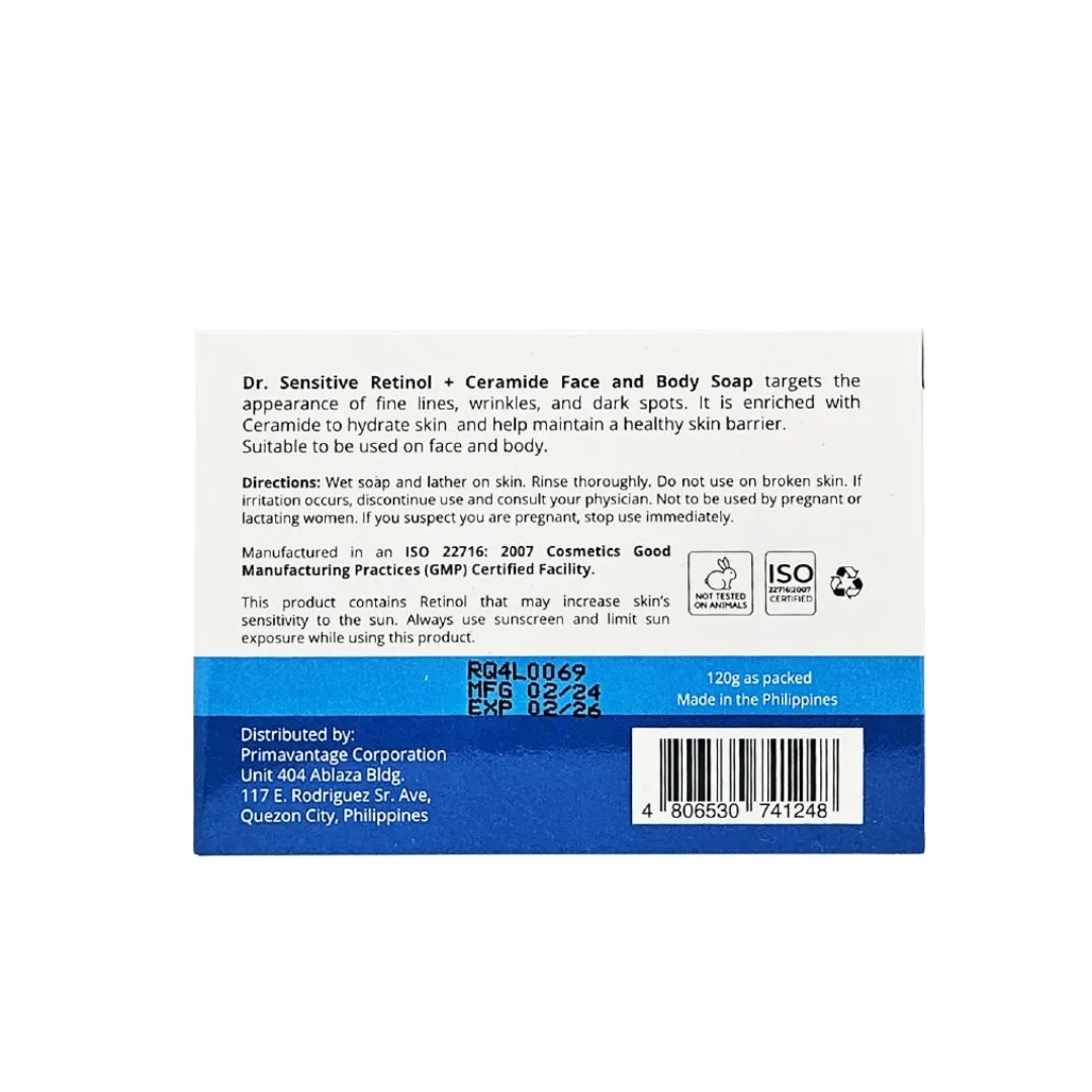 Retinol   Ceramide Face and Body Bar Soap 120g