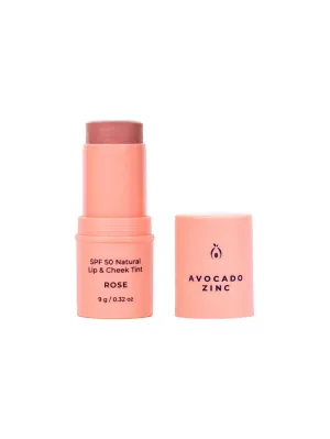 SPF 50 Natural Lip & Cheek Tint - Rose