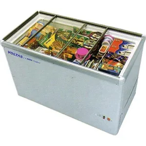 Voltas CF GT 405 DDP 405 Litre  Glass Top Horizontal Chest Freezer